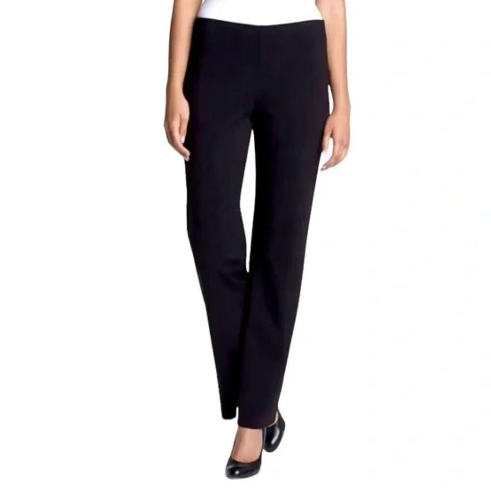 Eileen Fisher Womens Ponte Black Stretch Pull On Pants Casual Size‎ XS Corp Core